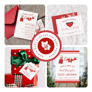 Santa Baby Christmas Baby Shower Favor Box