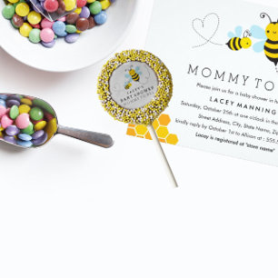Mommy To Bee Chevron Baby Shower Invitation