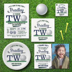 Golf PAR-TEE 2nd Birthday Paper Plate