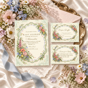Carte D'accompagnement Tirage au sort de couches pour Baby Shower sur le 