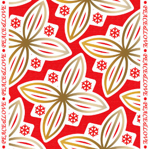 Cartes Pour Fêtes Annuelles JOYEUX JOURS FÉRIÉS   Paix et amour   Poinsettia a