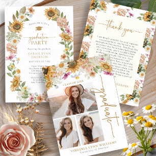 Sunflower Graduation Announcement