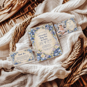 Blueberry Garden Berry First 1st Birthday Invitation