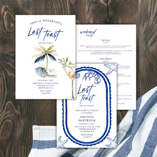 Last Toast On The Coast Beach Bechelorette Weekend Thank You Card