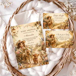 Serviette En Papier Fille Élégante Shower Bébé Western Boho