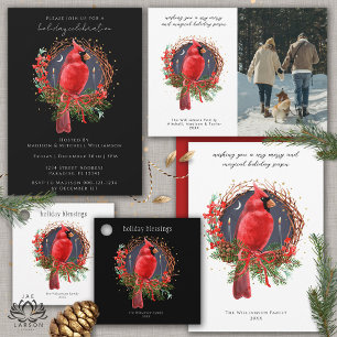 Christmas Cardinal Yule Solstice Holiday Photo Card