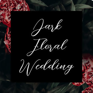 Calligraphie Faire-part de mariage gothique floral