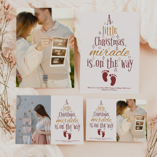 Photo Custom Christmas Pregnancy Announcement