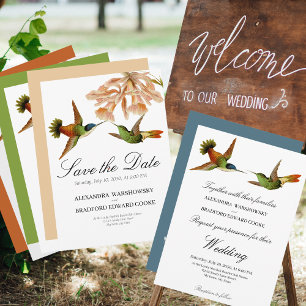 Elegant Wedding Hummingbird wedding invitation Envelope