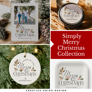 Simplement Joyeux Carte photo de Noël