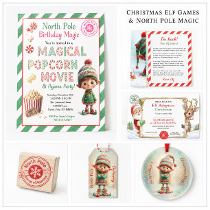 North Pole Birthday Magic   Enchanted Elf Invitation