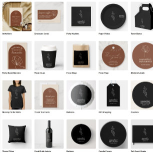 Modern Hand Letter Baby Shower Botanical Backdrop Tapestry