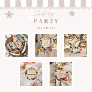 Retro Race Track Two Fast Birthday Thank You Card