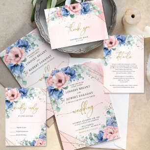 Cartons Réponse Mariage boho romantique roux roux