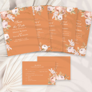 Serviette En Papier Mariage Boho Apricot Peonies