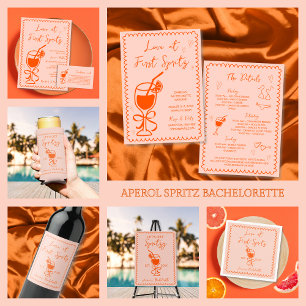 Love At First Spritz Hand Drawn Bachelorette Invitation