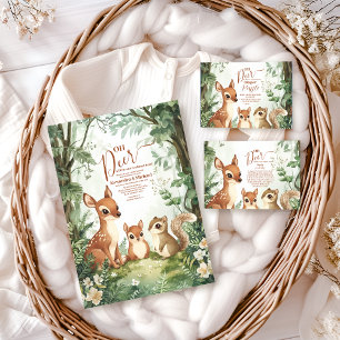 Watercolor Woodland Oh Deer  Enclosure Card