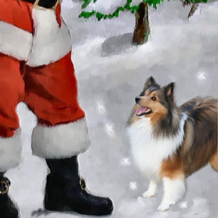 Shetland Sheepdog Sheltie Christmas Gifts Holiday Card