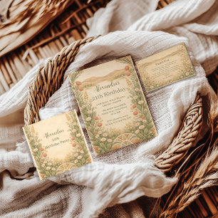 Boho Desert Wildflower Birthday Invitation