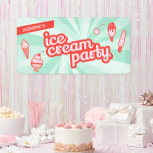 Retro Ice Cream Birthday Party Invitation