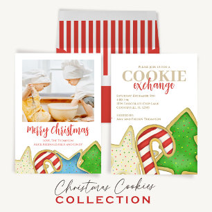 Christmas Watercolor Cute Cookies 1 Photo Holiday