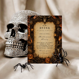 Invitation Fête élégante d'Halloween western