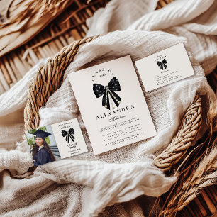 Chic Coquette Graduation Celebration Invitation