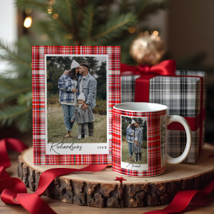 Cozy Red and White Plaid Flannel Pattern Wrapping Paper