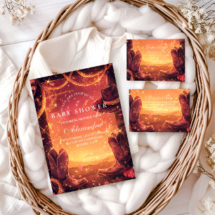 Southwestern Cowboy Boots Baby Shower Invitation