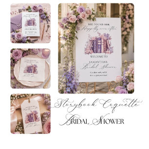 Storybook Coquette Book New Chapter Bridal Shower Napkin