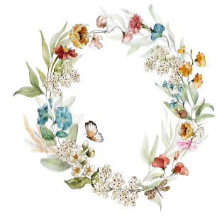 Colourful Watercolor Florals Tent Favour Box