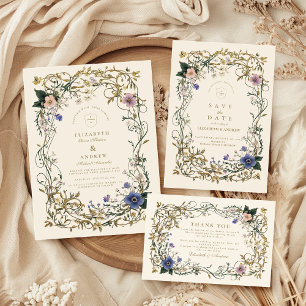 Woodland Fern Wedding Save The Date