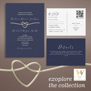 Dual-Function :Traditional and QR Code Wedding RSVP Card