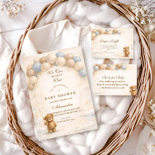 Bearly Wait Balloon Baby Shower Napkin