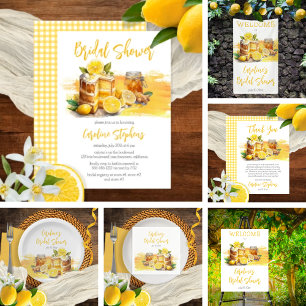 Lemon Zest Luscious Lemon Cake   Ginger Tea  Thank You Card