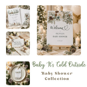 Baby Its Cold Outside Winter Animals Baby Shower Napkin