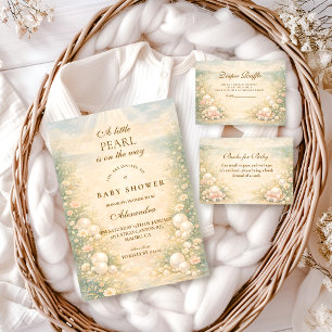 Dreamy Ocean Pearl Nursery Baby Shower Invitation