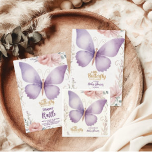 Boho Butterfly Baby Shower Paper Plate