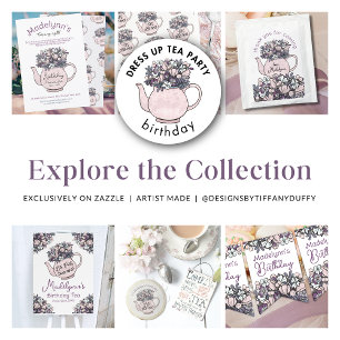 Girls Birthday Tea Party Floral Bunting Flags