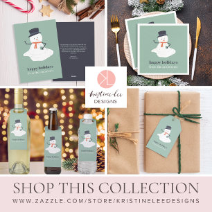 We've Moved Christmas Snowman Holiday Funny Cute Postcard