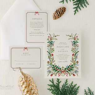 Vintage Botanical Christmas Cards & Gifts Sign