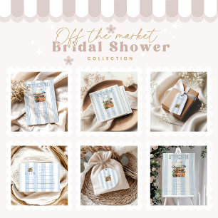 Blue She's Off the Market Bridal Shower Classic Round Sticker