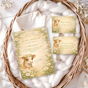 Highland Cow Countryside Diapper Raffle Enclosure Card