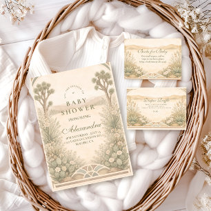 Earthy Desert Meadow Baby Shower Invitation