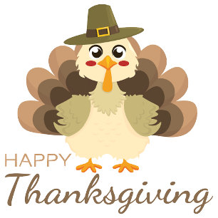 Happy Thanksgiving Cute Turkey Holiday Card