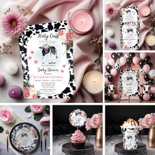 Cute Holy Cow, It's A Girl Baby Shower  Invitation