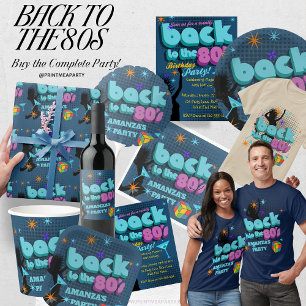 Back to the 80's Birthday Party invitation