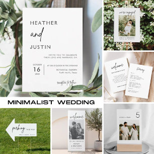 Modern We Eloped Elopement Reception Invitation