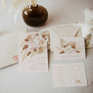 Pampas Grass Floral Terracotta Wedding Welcome Poster