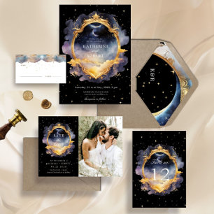 Mystical Celestial Photo Save The Date Invitation